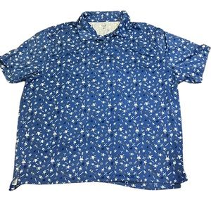 1764 blue polo with grill detail size 2XT